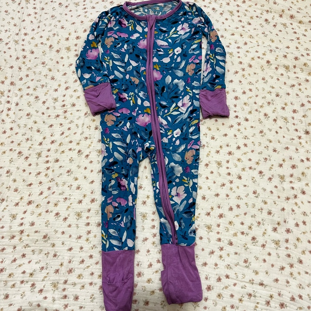 Little Sleepies jade floral 6-12